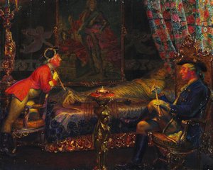 क्वीन सोफी मैग्डलीन, 1910 के मृत शरीर पर स्ट्रुएन्से और कैरोलीन मैथिल्डे। द्वारा क्रिस्टियन ज़ाहार्टमैन