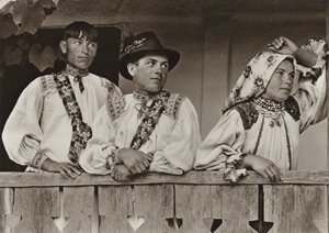 रोमानिया: बोइनेस्टी, बरामदे में (बी/डब्ल्यू फोटो) द्वारा कर्ट Hielscher