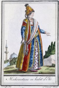 गर्मियों की पोशाक में महोमेटेन - जे। ग्रासेट सेंट सॉवेउर, एड द्वारा "" एनसाइक्लोपीडी डेस वॉयेज "" में। डेरॉय, पेरिस