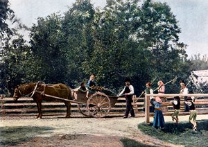 फसल के अंत में किसान, स्वीडन, c1890 द्वारा एल बोलांगेर