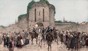 कैवेलरी ब्रेटन सिटी छोड़कर (रंगीन फोटोग्राव्योर)