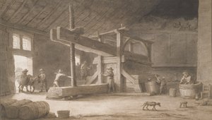 नैनसी के बाहर महाशय डीटील का शराब, c.1670 (कागज पर धोने के साथ पेन की स्याही)