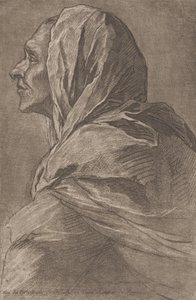 एक महिला का सिर, सीए। 1758. द्वारा लैंबर्ट सिबिस्बर्ट एडम