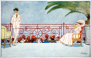 रोमियो और जूलियट - शेफर्ड होटल, काहिरा में बालकनी का दृश्य, 1908 द्वारा लांस ठाकरे
