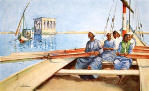 टू फिलै इन ए फेलुक्का, 1908। द्वारा लांस ठाकरे