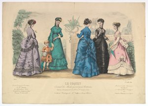 Le Coquet, No. 22, जर्नल डेस मोड्स स्पेशल पोर Couturières से, 1 जुलाई, 1869। द्वारा लॉर नोएली