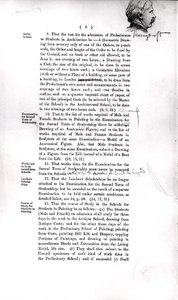 10 मार्च को महासभा द्वारा चुनी गई विशेष समिति की रॉयल एकेडमी ऑफ आर्ट्स रिपोर्ट के हाशिये से एक समिति सदस्य का स्केच द्वारा लॉरेंस अल्मा तदेमा