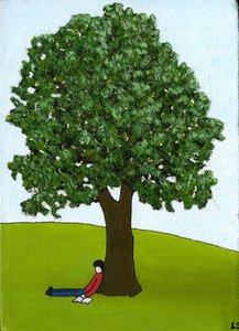 आलसी डेज़, 2015, (कैनवस पर एक्रिलिक और इंक)