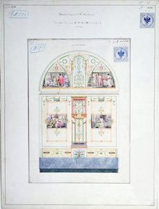 Hermitage, सेंट पीटर्सबर्ग के लिए भित्ति डिजाइन, c.1840