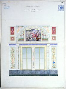 Hermitage, सेंट पीटर्सबर्ग के लिए भित्ति डिजाइन, c.1840