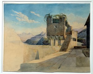 सराय की छत। लियो वॉन क्लेंज़ द्वारा पेंटिंग (1784-1864)