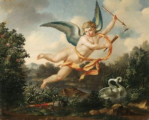 प्रेम के रूपक - एक मशाल और तीर के साथ कामदेव, 1803