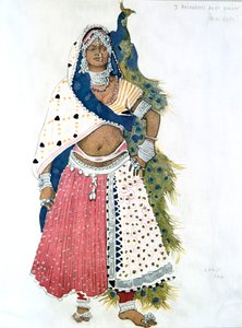 मोर के साथ बेयडेयर, बैले पोशाक डिजाइन, 1911 द्वारा लियोन बक्स्तो