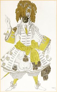 'स्लीपिंग प्रिंसेस के लिए लियोन बैक्स्ट के डिजाइन' से ब्लैक गार्ड पोशाक डिजाइन द्वारा लियोन बक्स्तो
