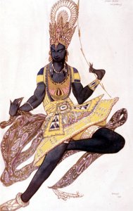 रेनाल्डो हैन (1875 - 1947) द्वारा "द ब्लू गॉड" के लिए लियो बकस्ट द्वारा बनाई गई वास्लाव निजिंस्की या निजिंस्की (1889-1950) की पोशाक। द्वारा लियोन बक्स्तो