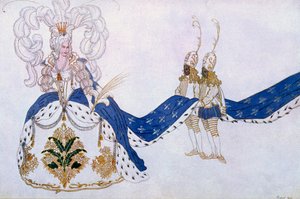 स्लीपिंग ब्यूटी, 1921 से द क्वीन और हर पेज के लिए कॉस्ट्यूम डिज़ाइन द्वारा लियोन बक्स्तो