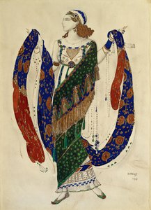 "क्लियोपेट्रा", 1910 से एक नर्तकी के लिए पोशाक डिजाइन द्वारा लियोन बक्स्तो