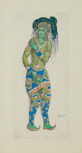 बैले ब्लू गॉड के लिए आर. हैन द्वारा कॉस्टयूम डिजाइन, 1910। द्वारा लियोन बक्स्तो