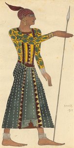 ए। एरेन्स्की द्वारा बैले क्लियोपेट्रा के लिए पोशाक डिजाइन, 1912। द्वारा लियोन बक्स्तो