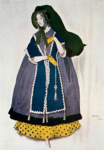 बैले लेस पैपिलों के लिए पोशाक डिजाइन, 1912। द्वारा लियोन बक्स्तो