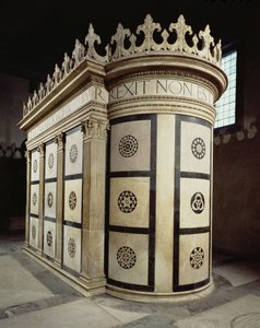 Capella Rucellai, 1467 (संगमरमर) में पवित्र सेपुल्रे का छोटा मंदिर