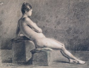 प्रोफाइल में मॉडल, c1853-1922 द्वारा लियोन जोसेफ फ्लोरेंटिन बोनट