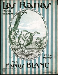 मेंढक टैंगो नृत्य कर रहे हैं। 1914 (चित्रण)