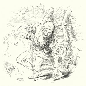 एक कुटिल आदमी था, और वह एक कुटिल मील (उत्कीर्णन) चला गया