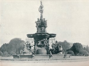 Curraghmore, सबसे अधिक सम्मान की सीट पर फाउंटेन। द मार्क्वेस ऑफ़ वॉटरफोर्ड, c1915 द्वारा लियोनार्ड विल्बोबी