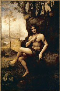 Bacchus (कैनवास पर स्थानांतरित तेल द्वारा लियोनार्डो दा (स्टूडियो) विंसी