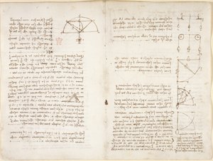 अरुंडेल 263, f.10v, f.5 यांत्रिकी पर नोट्स और आरेख द्वारा लियोनार्डो दा विंची