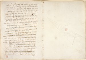 अरुंडेल 263, f.57v, f.46 पानी पर नोट्स, #39;कोडेक्स अरुंडेल#39; से (कागज़ पर कलम और स्याही) द्वारा लियोनार्डो दा विंची