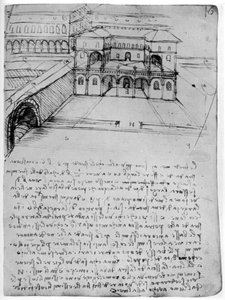 एक आदर्श शहर के लिए योजना, 1488-1490 1954। द्वारा लियोनार्डो दा विंची