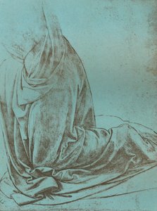 `वर्जिन ऑफ द रॉक्स` में 1472-c1519 1883 में एंजेल के लिए चिलमन की तैयारी का अध्ययन द्वारा लियोनार्डो दा विंची