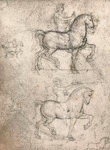 Sforza स्मारक के लिए अध्ययन, c1482-c1499 1883 द्वारा लियोनार्डो दा विंची