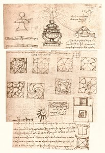 तीन वास्तुकला चित्र, c1472-c1519 1883 द्वारा लियोनार्डो दा विंची
