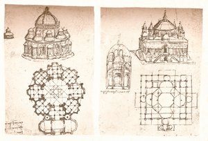 चर्चों के दो चित्र, c1472-c1519 1883 द्वारा लियोनार्डो दा विंची