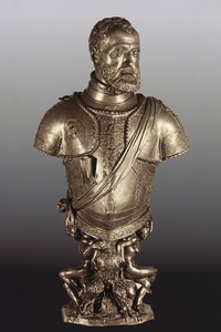 पवित्र रोमन सम्राट चार्ल्स V (1500-58) का कांस्य पदक