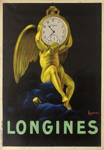 स्विस वॉचमेकर लॉन्गिंस, 1922 के लिए विज्ञापन पोस्टर