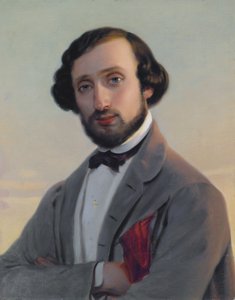 लुडविग अगस्त फ्रेंकल वॉन होच्वार्ट का पोर्ट्रेट (1810-1894) द्वारा लियोपोल्ड पोलाक