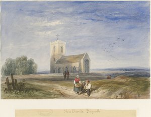बैगनॉल चर्च: वाटर कलर पेंटिंग, एनडी [1834]