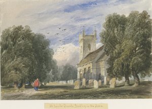 ब्रैडले-इन-मोर्स चर्च: वाटर कलर पेंटिंग, एनडी [c1830-1840]