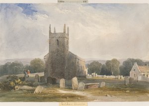 कैलडन चर्च: वाटर कलर पेंटिंग, एनडी [c1830-1840] द्वारा लुईस जॉन वुड