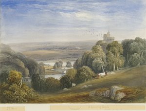 ग्रीनवे बैंक - लेक: वाटर कलर पेंटिंग, एन डी [c1830-1840] द्वारा लुईस जॉन वुड