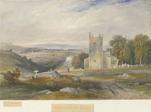 ग्राइंडन चर्च: वाटर कलर पेंटिंग, एन डी [c1830-1845]