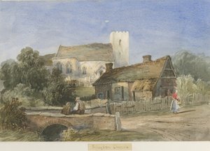 किंगस्टोन चर्च: वाटर कलर पेंटिंग, एन डी [c1830-1840] द्वारा लुईस जॉन वुड