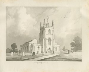 किंग्सफोर्ड चर्च: सीपिया ड्राइंग, 1837 द्वारा लुईस जॉन वुड