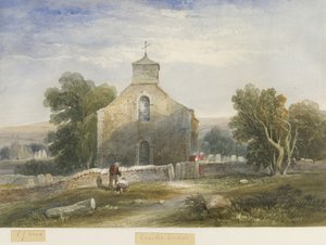 Onecote चर्च: पानी के रंग की पेंटिंग, nd [c1830-1840]