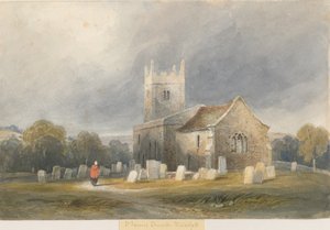 वाटरफॉल चर्च: वाटर कलर पेंटिंग, एनडी [c1830-1840]