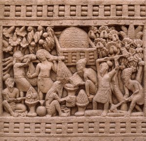 सांची में स्तूप I के पूर्व की ओर का विवरण (यूनेस्को विश्व विरासत सूची .) द्वारा अज्ञात अज्ञात